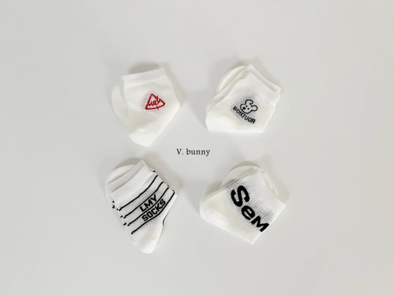 V Bunny - Korean Children Fashion - #discoveringself - Semsem Socks Set - 5