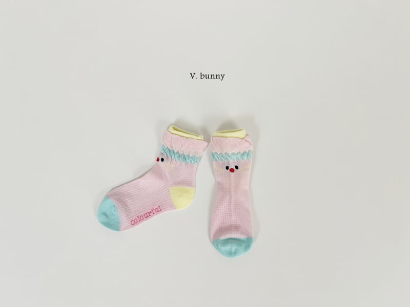 V Bunny - Korean Children Fashion - #fashionkids - Love Tick Tick Socks Set - 3