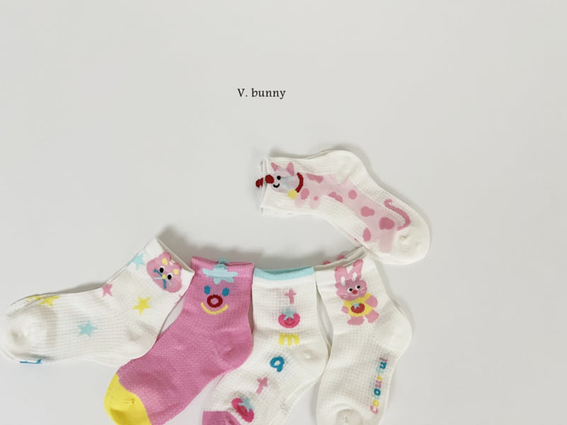 V Bunny - Korean Children Fashion - #fashionkids - Tomato Socks Set - 9