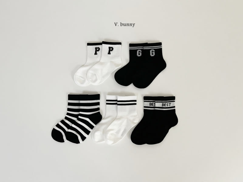 V Bunny - Korean Children Fashion - #fashionkids - Best Socks Set - 12