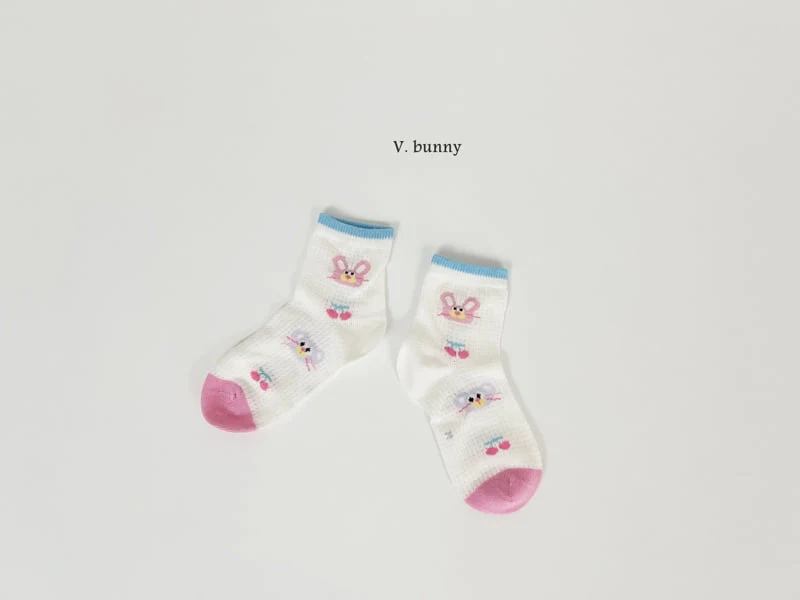 V Bunny - Korean Children Fashion - #fashionkids - Love Tick Tick Socks Set - 4