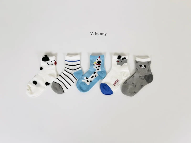 V Bunny - Korean Children Fashion - #kidsshorts - Polka Dot Socks Set