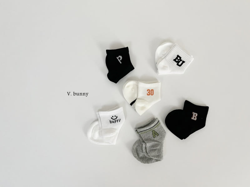 V Bunny - Korean Children Fashion - #kidsshorts - Biyu Socks Set - 5
