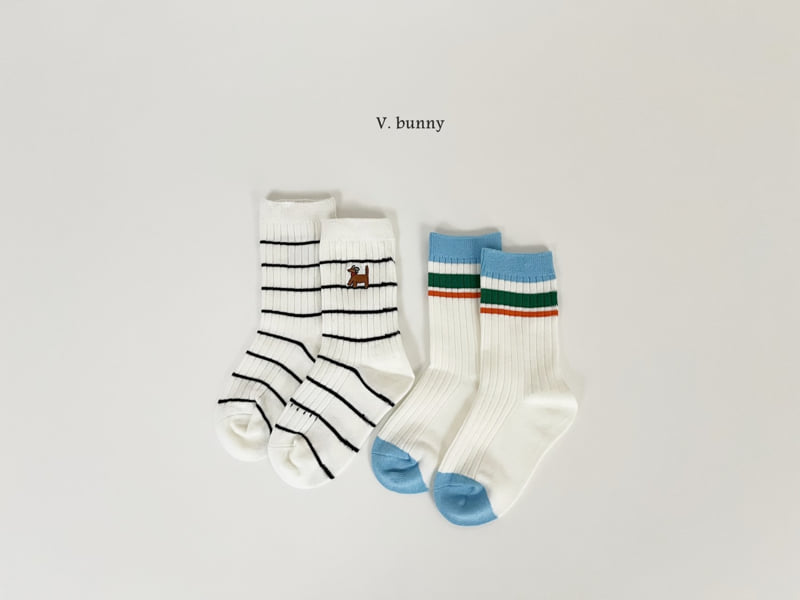 V Bunny - Korean Children Fashion - #kidsstore - Basketball Socks Set - 7