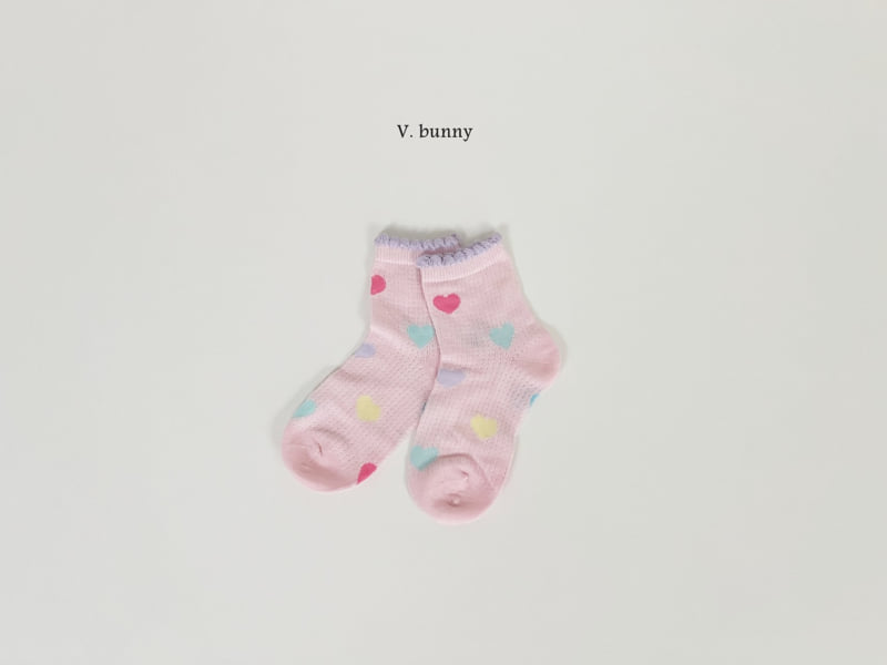 V Bunny - Korean Children Fashion - #kidsstore - Love Tick Tick Socks Set - 5