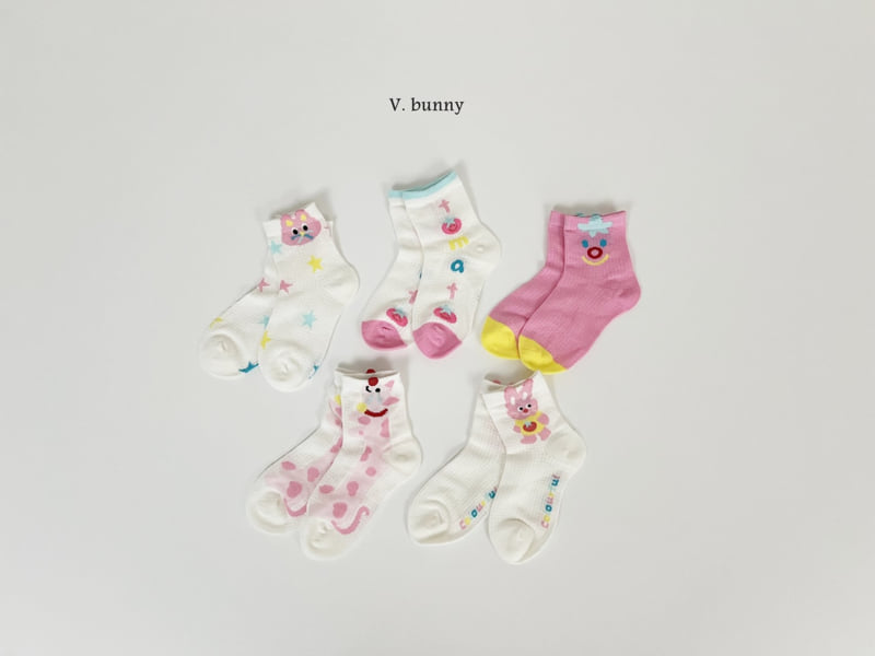 V Bunny - Korean Children Fashion - #kidsstore - Tomato Socks Set - 11