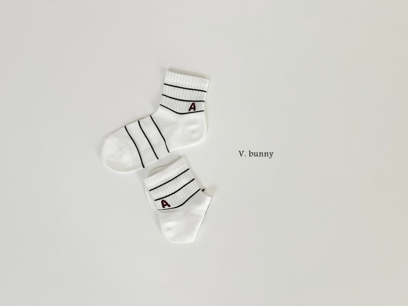 V Bunny - Korean Children Fashion - #kidsstore - Stripe Socks Set - 9