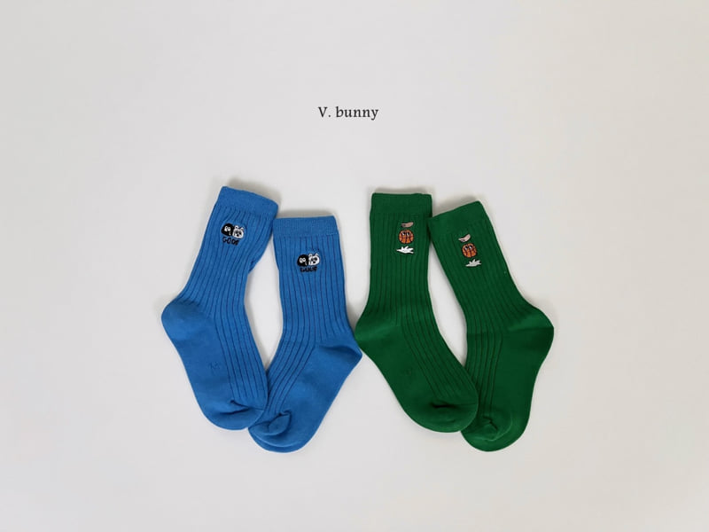 V Bunny - Korean Children Fashion - #kidzfashiontrend - Basketball Socks Set - 8