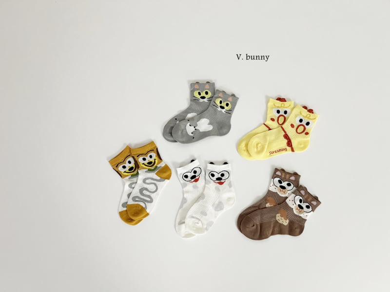 V Bunny - Korean Children Fashion - #kidzfashiontrend - Animal Socks Set - 11