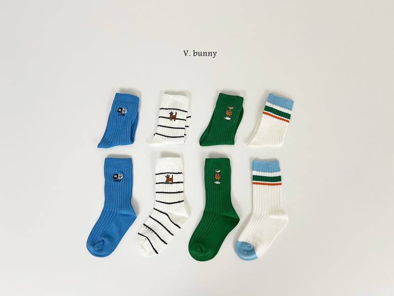 V Bunny - Korean Children Fashion - #littlefashionista - Basketball Socks Set - 10