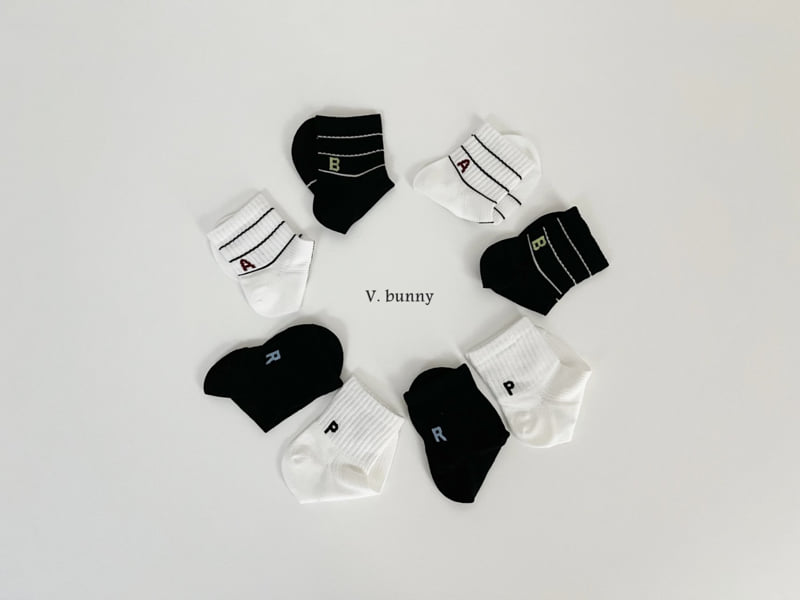 V Bunny - Korean Children Fashion - #littlefashionista - Stripe Socks Set - 12