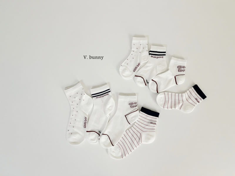 V Bunny - Korean Children Fashion - #littlefashionista - Dot Good Socks Set - 2