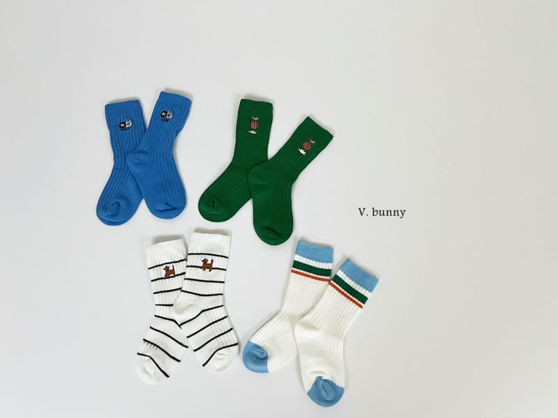 V Bunny - Korean Children Fashion - #magicofchildhood - Basketball Socks Set - 11