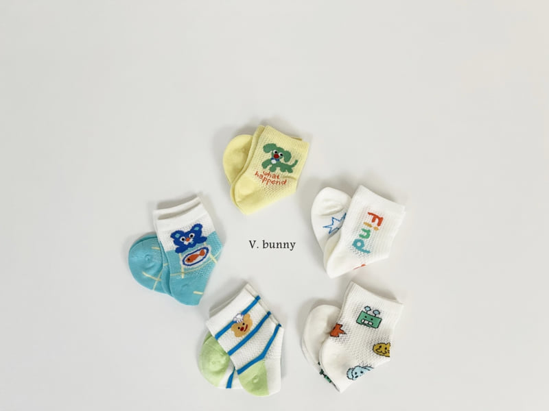 V Bunny - Korean Children Fashion - #magicofchildhood - Find Fun Socks Set - 3