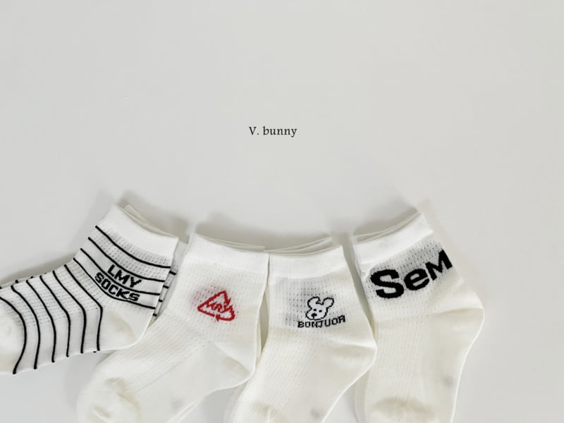 V Bunny - Korean Children Fashion - #magicofchildhood - Semsem Socks Set - 12