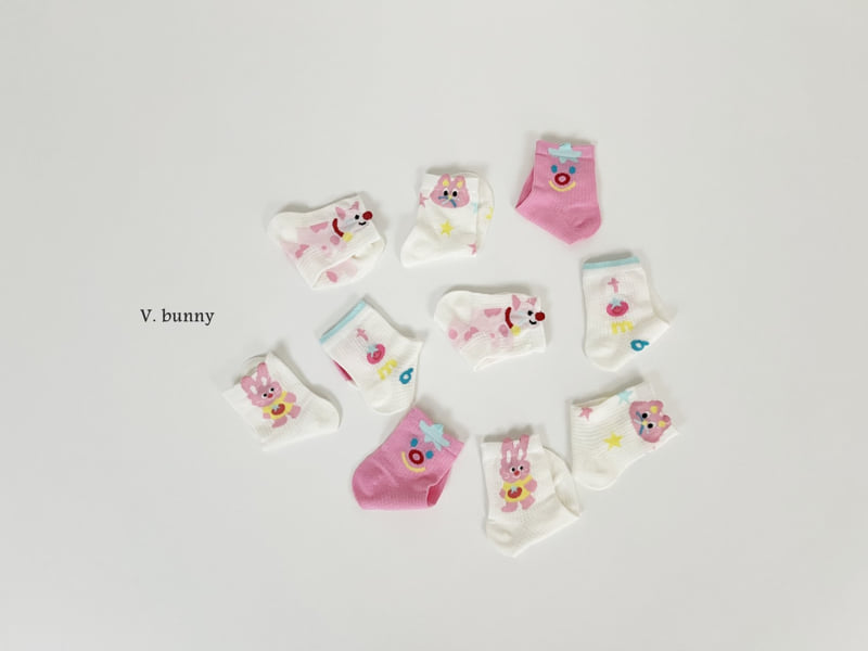 V Bunny - Korean Children Fashion - #minifashionista - Tomato Socks Set - 2