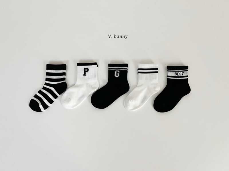 V Bunny - Korean Children Fashion - #minifashionista - Best Socks Set - 3