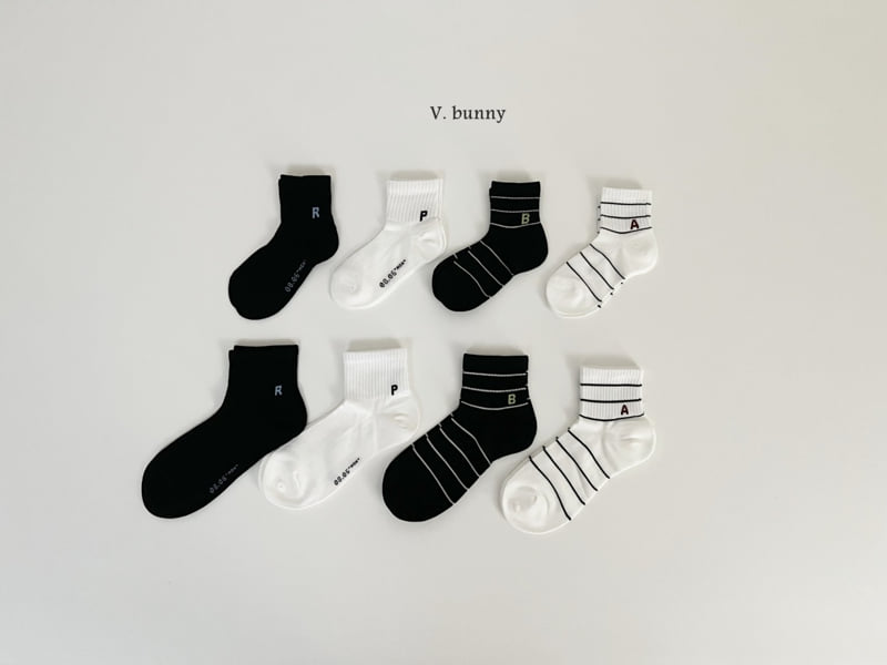 V Bunny - Korean Children Fashion - #prettylittlegirls - Stripe Socks Set