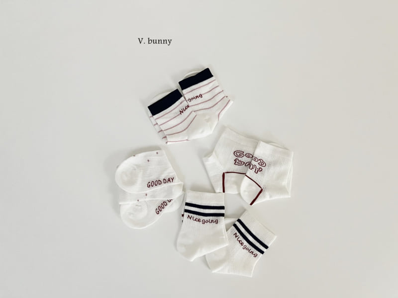 V Bunny - Korean Children Fashion - #prettylittlegirls - Dot Good Socks Set - 5