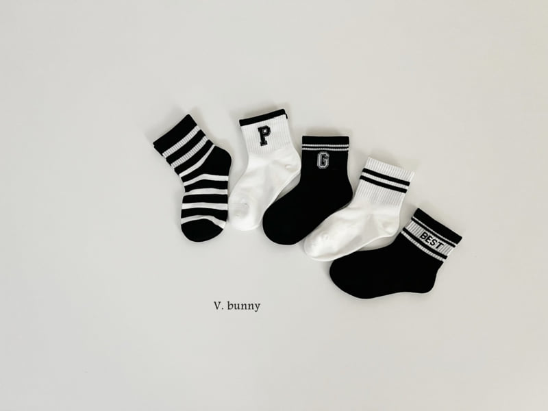 V Bunny - Korean Children Fashion - #minifashionista - Best Socks Set - 4