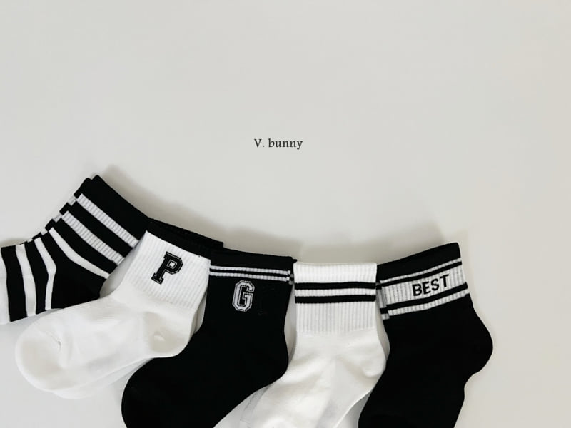 V Bunny - Korean Children Fashion - #toddlerclothing - Best Socks Set - 6