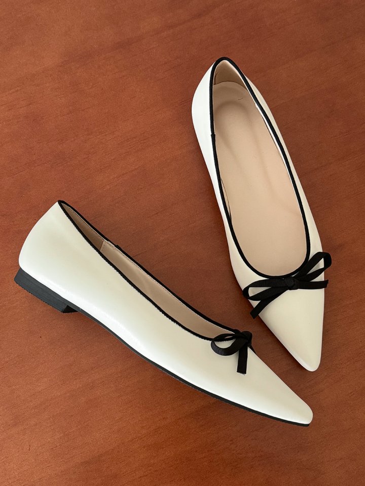 Vade - Korean Women Fashion - #momslook - Spring Stiletto Ribbon Flat - 11