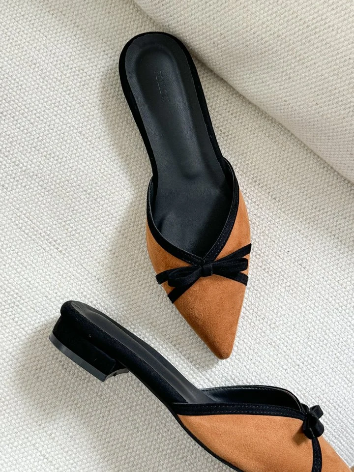 Vade - Korean Women Fashion - #momslook - Unique Low Stiletto Bloafer Heel - 8
