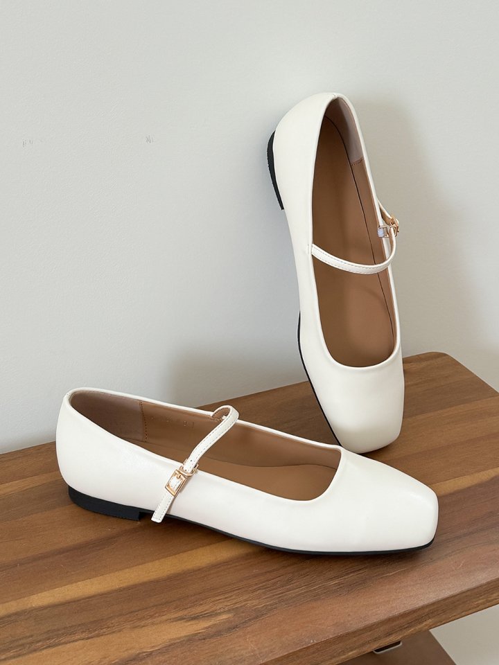 Vade - Korean Women Fashion - #momslook - Mary Jane Flat Square