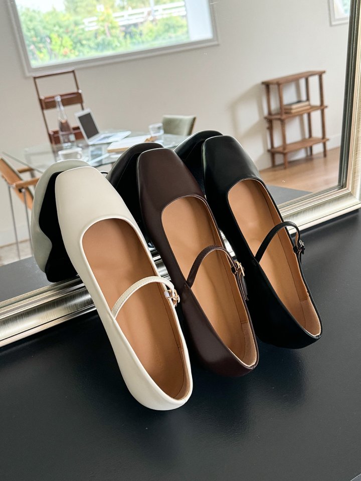 Vade - Korean Women Fashion - #momslook - Mary Jane Flat Square - 3