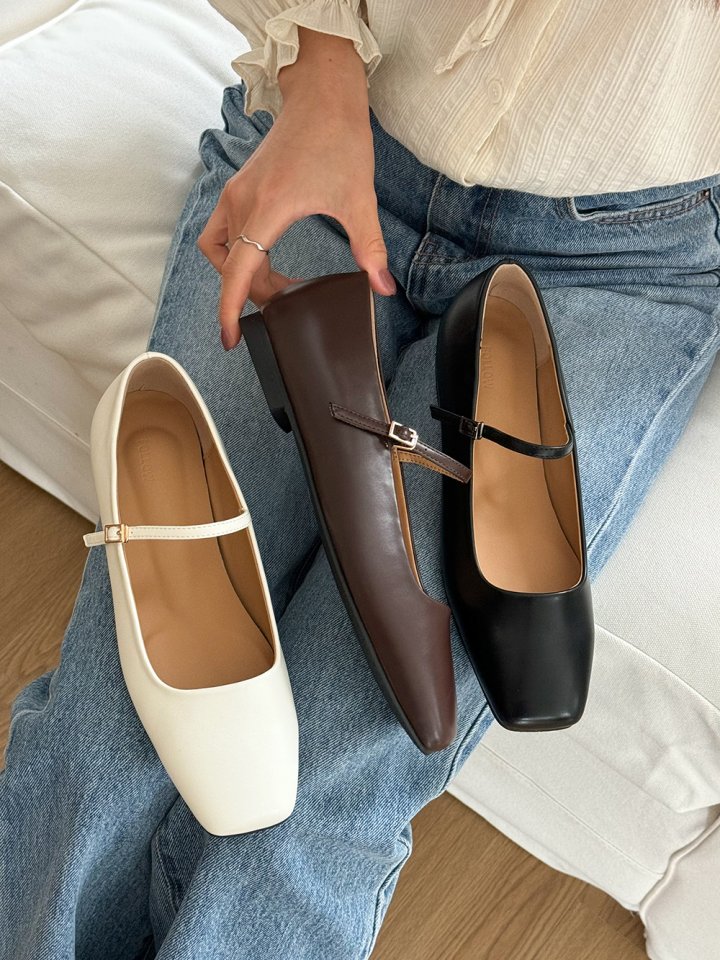 Vade - Korean Women Fashion - #momslook - Mary Jane Flat Square - 9