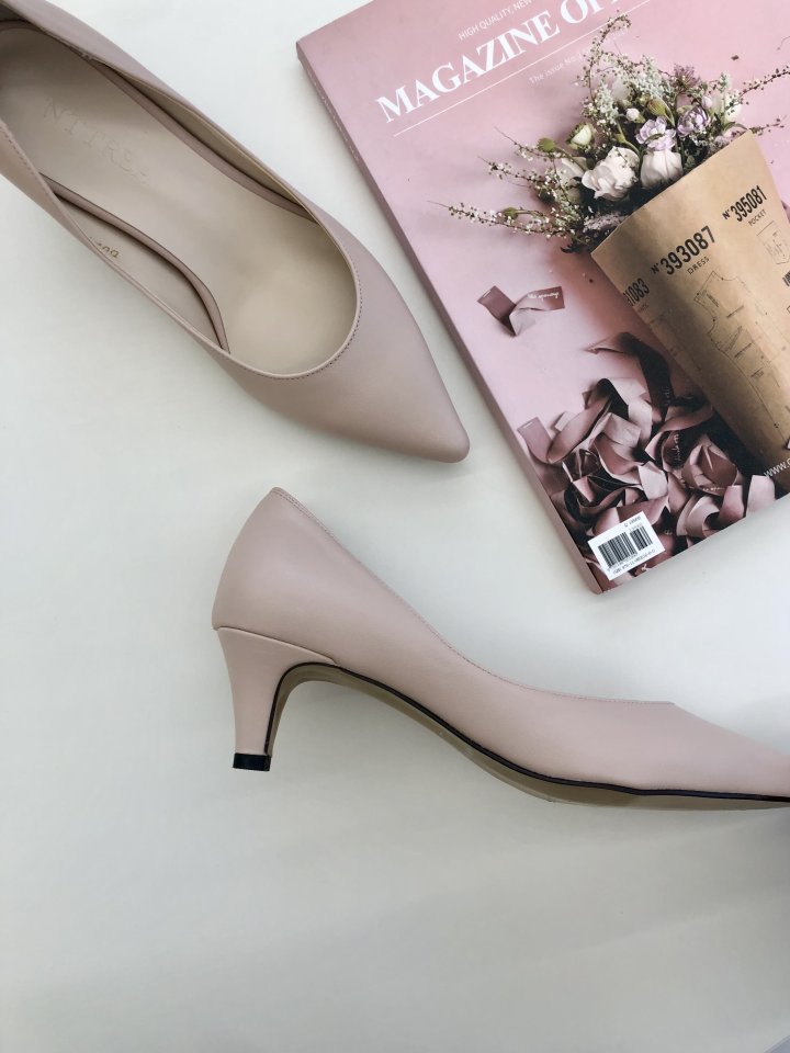 Vade - Korean Women Fashion - #momslook - Slim Low Heel Stiletto Low Heel - 3