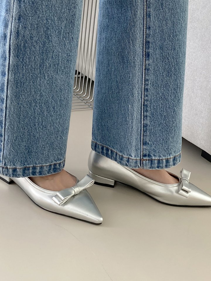 Vade - Korean Women Fashion - #momslook - Slim Stiletto Ribbon Flat - 11