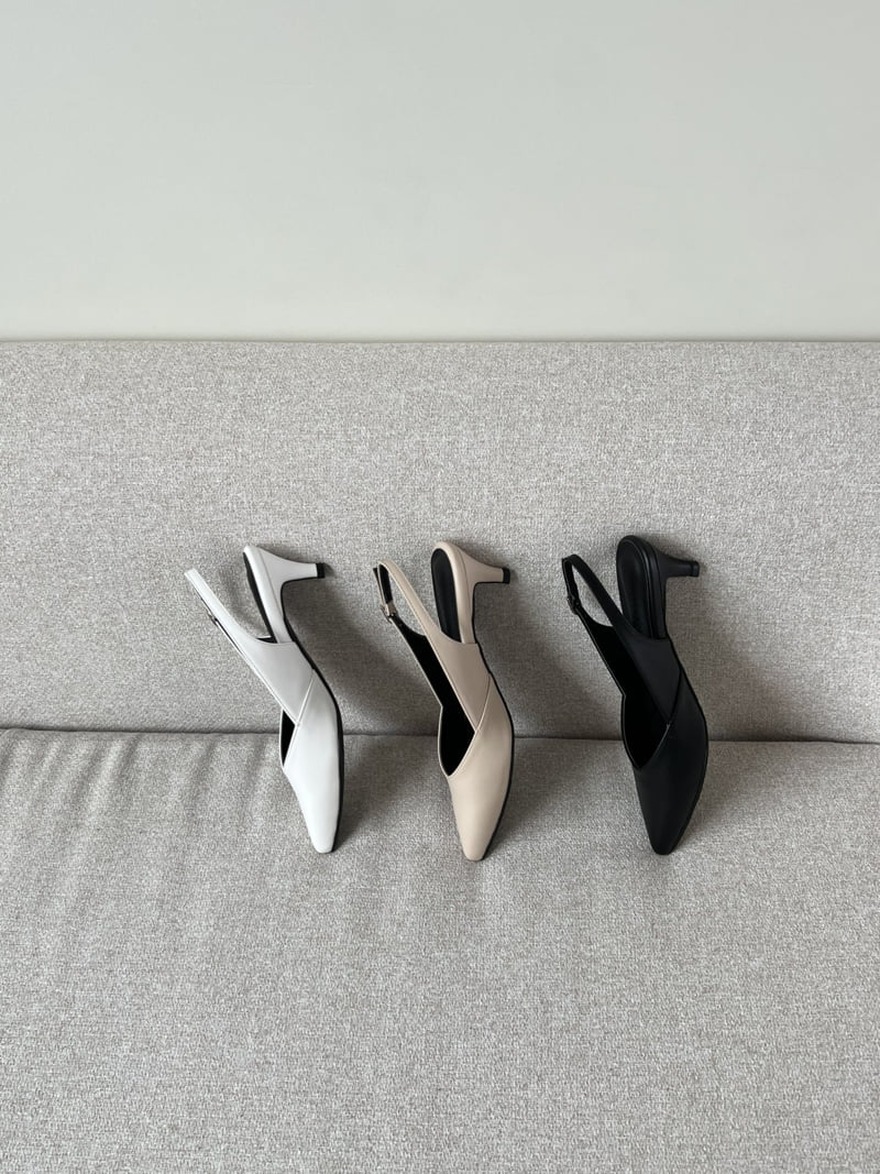 Vade - Korean Women Fashion - #momslook - Slim Stiletto Slingback Heel - 12