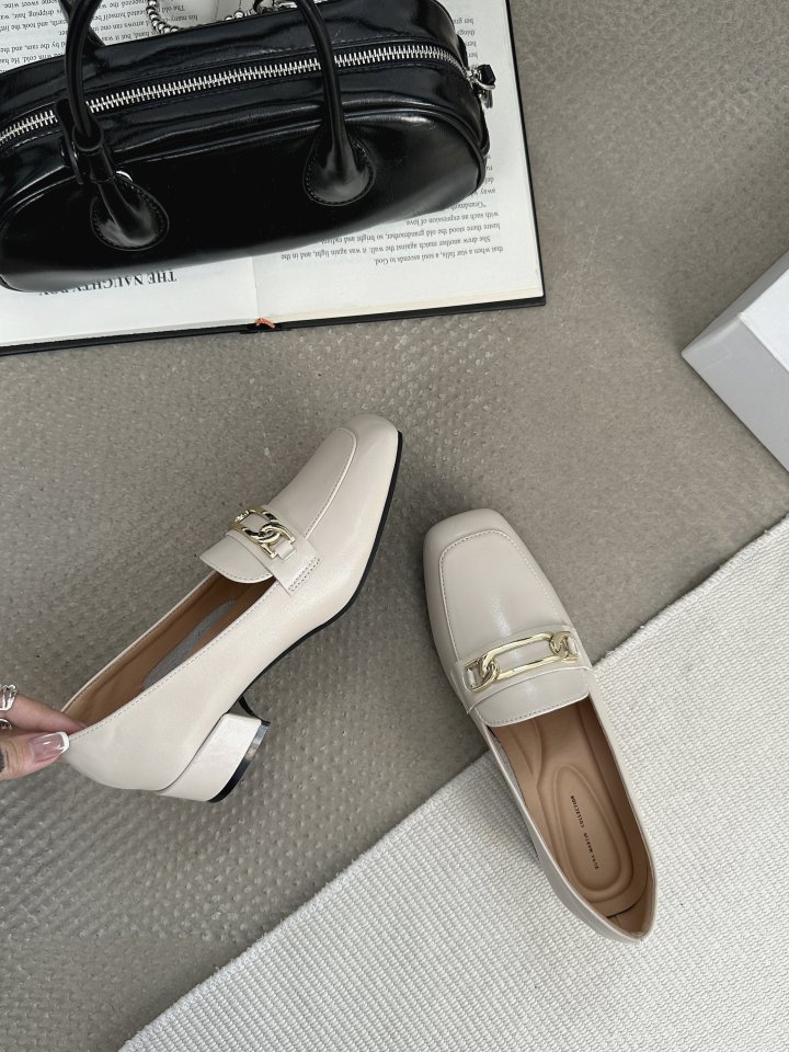 Vade - Korean Women Fashion - #momslook - Square Deco Loafers - 10