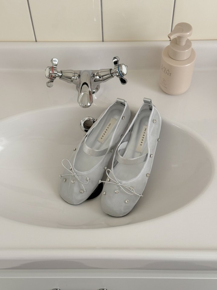 Vade - Korean Women Fashion - #momslook - Mesh Flat Socks Mary Jane - 5