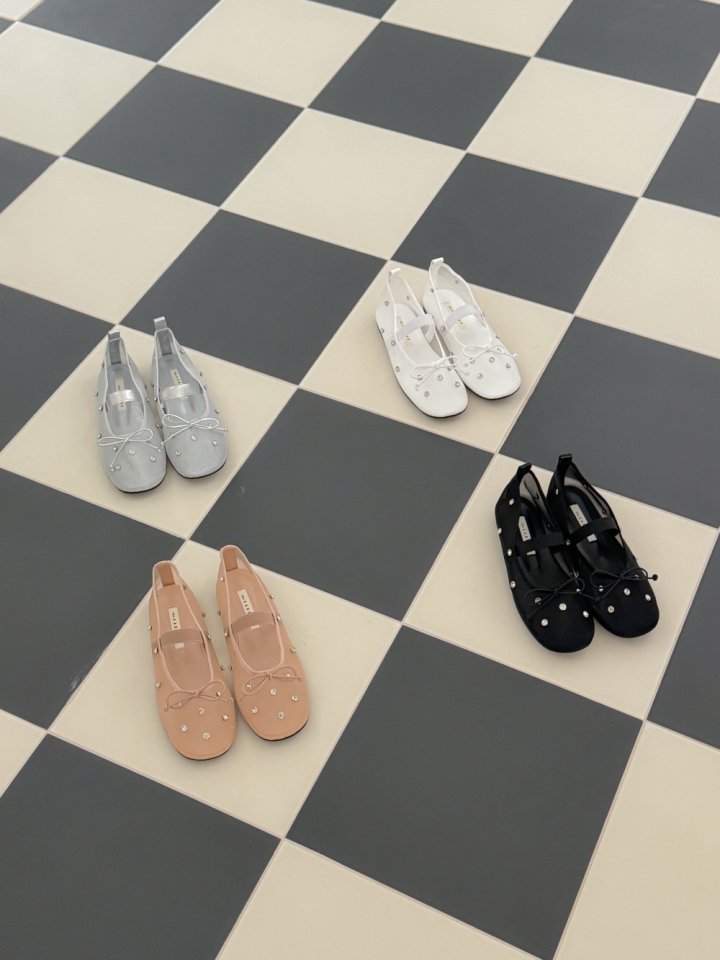 Vade - Korean Women Fashion - #momslook - Mesh Flat Socks Mary Jane - 9
