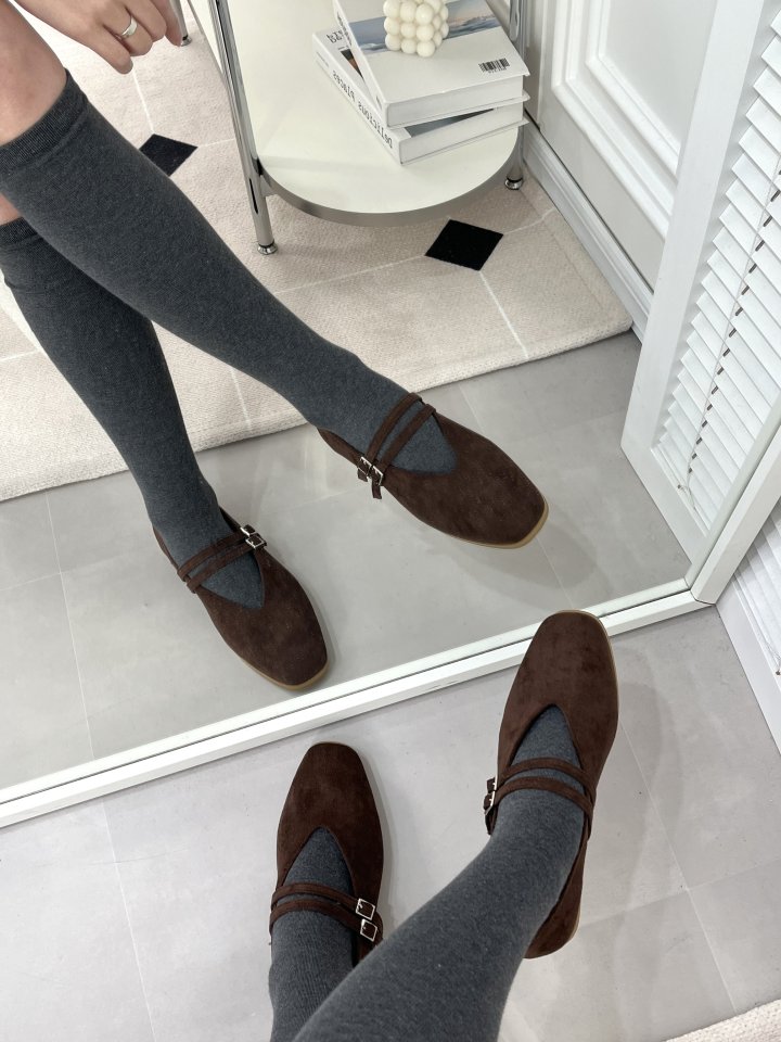 Vade - Korean Women Fashion - #momslook - Two-line Strap Mary Jane Flat - 11