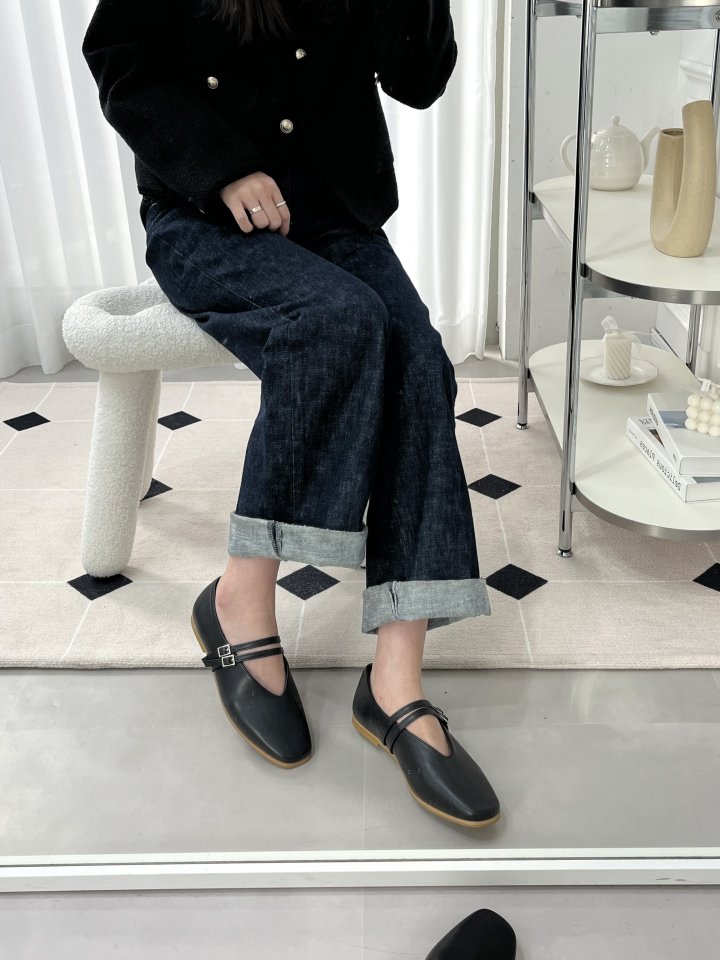 Vade - Korean Women Fashion - #momslook - Two-line Strap Mary Jane Flat - 5