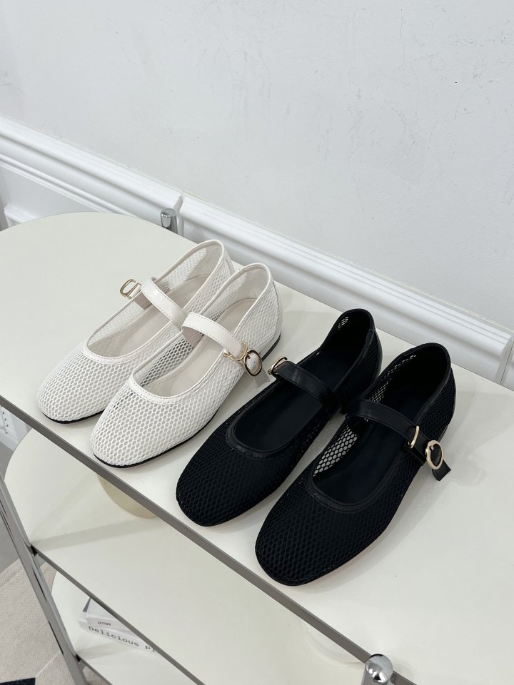 Vade - Korean Women Fashion - #momslook - Vivid Mesh Mary Jane Flat - 3