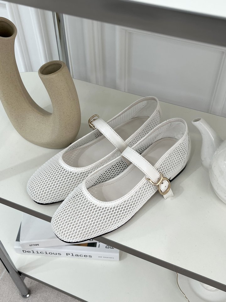 Vade - Korean Women Fashion - #momslook - Vivid Mesh Mary Jane Flat - 7