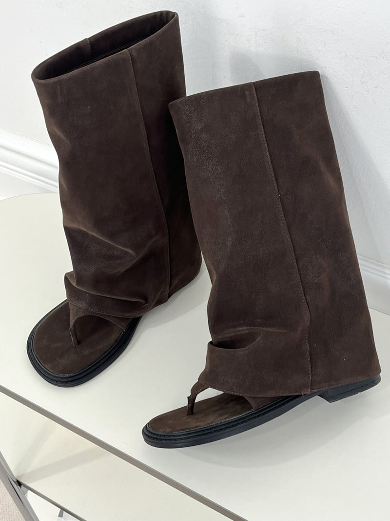 Vade - Korean Women Fashion - #momslook - Basic Open Toe Boots - 12