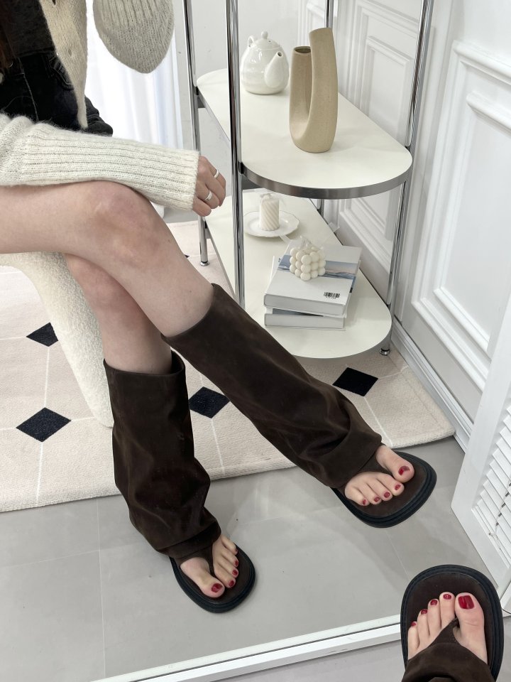 Vade - Korean Women Fashion - #momslook - Basic Open Toe Boots - 2