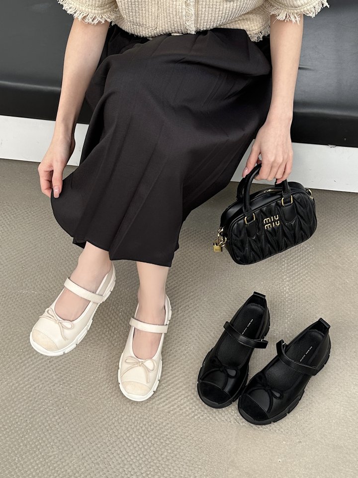 Vade - Korean Women Fashion - #momslook - Sling Mary Jane Heel Sneakers Flat - 7