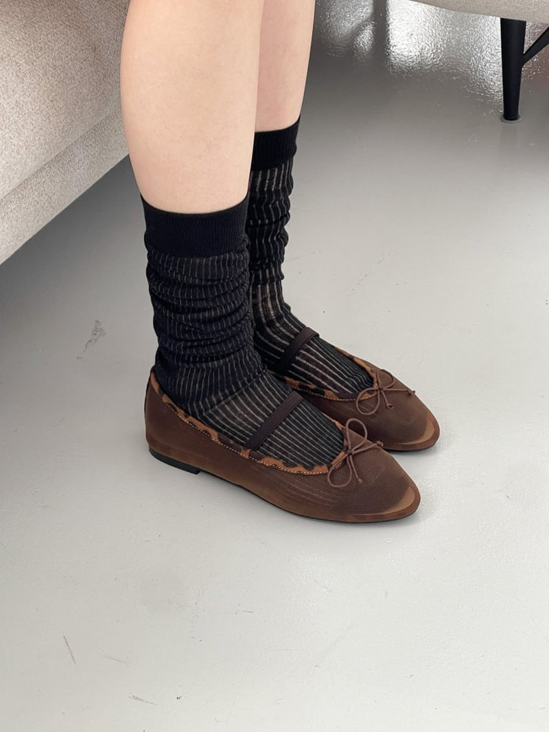 Vade - Korean Women Fashion - #momslook - Mesh Round Flat - 12