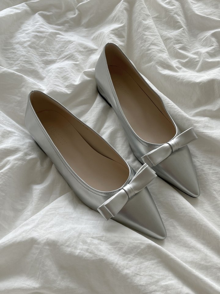 Vade - Korean Women Fashion - #pursuepretty - Slim Stiletto Ribbon Flat - 5