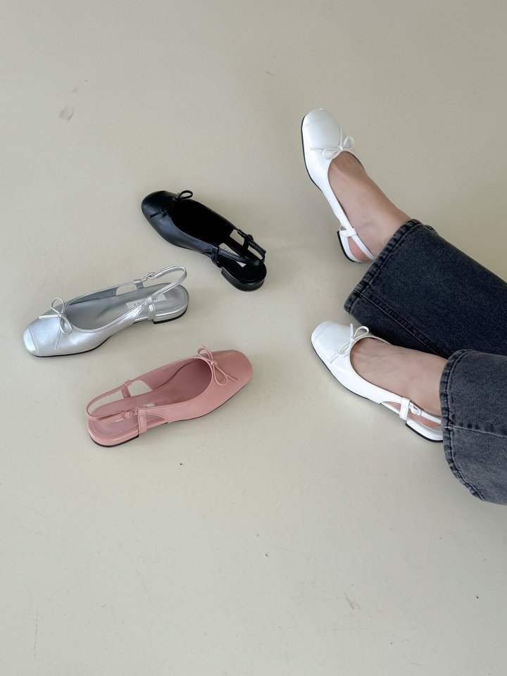 Vade - Korean Women Fashion - #pursuepretty - Slingback Flat Ribbon - 2