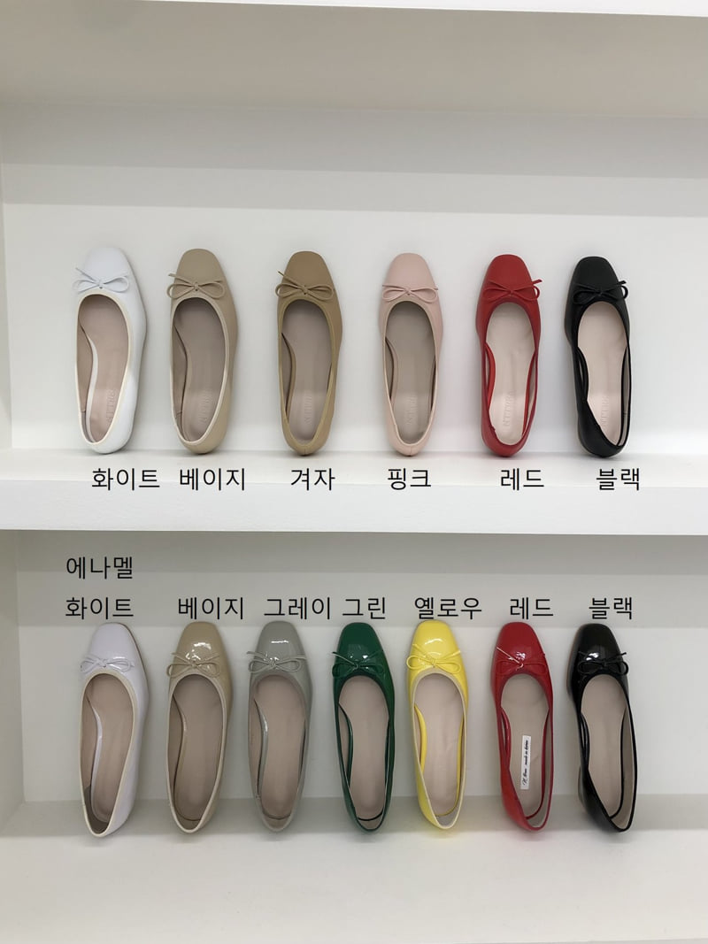 Vade - Korean Women Fashion - #restrostyle - Enameled PU Ribbon Flat - 12