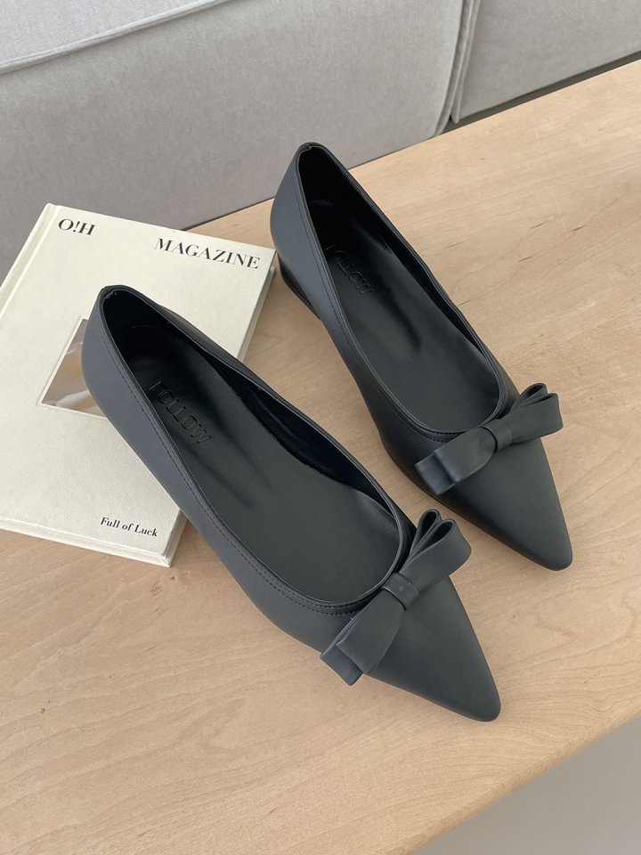 Vade - Korean Women Fashion - #restrostyle - Slim Stiletto Ribbon Flat - 6