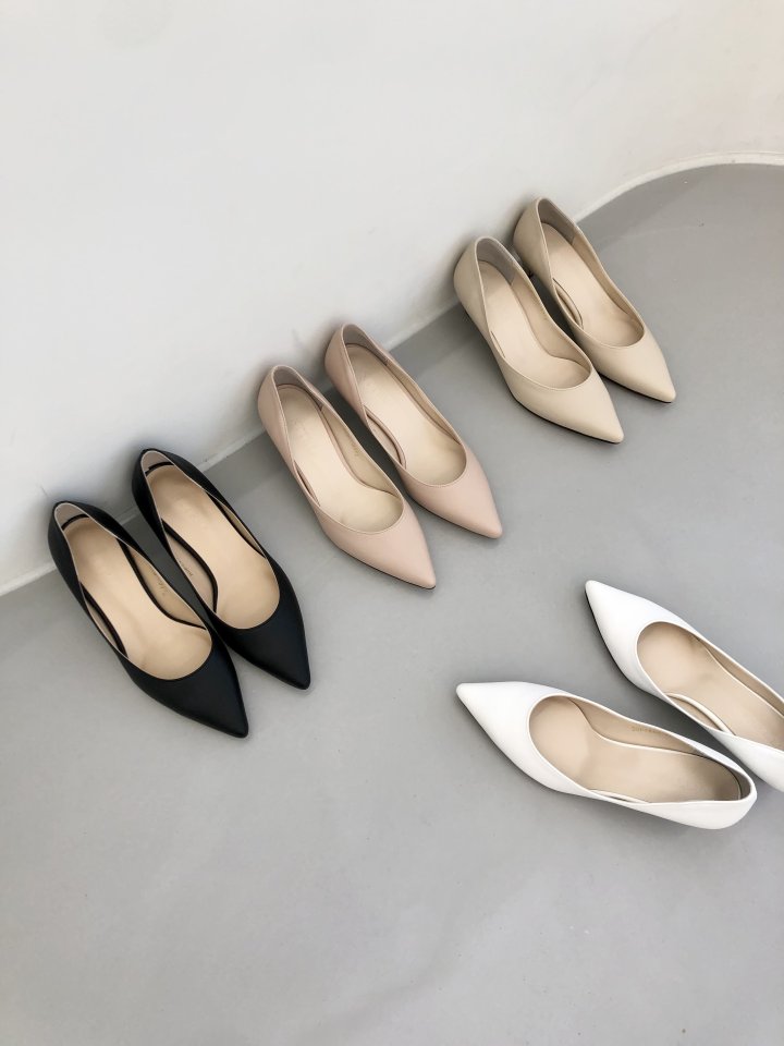 Vade - Korean Women Fashion - #romanticstyle - Slim Low Heel Stiletto Low Heel - 10