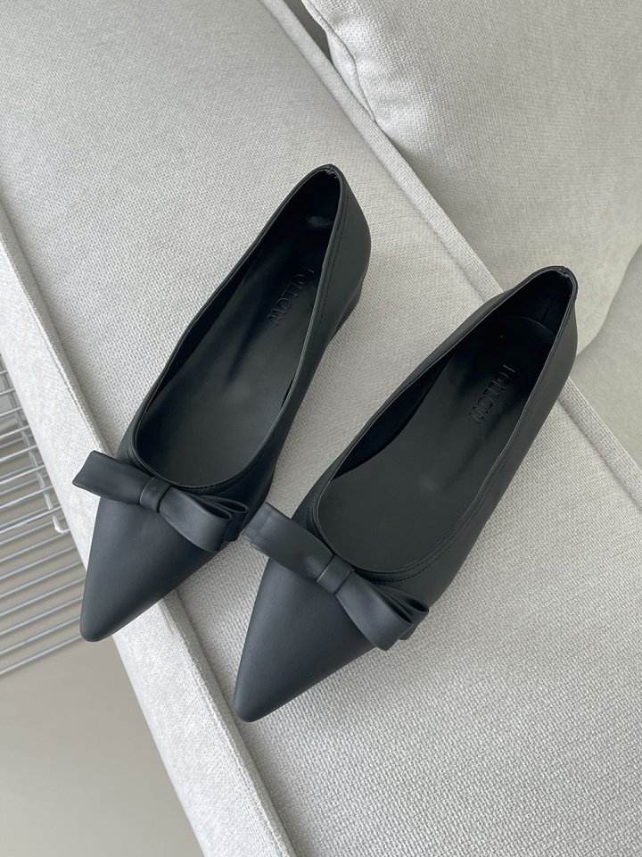 Vade - Korean Women Fashion - #romanticstyle - Slim Stiletto Ribbon Flat - 7